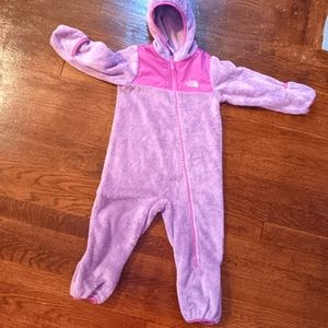 The North Face Kids Bodysuit in Pink and Purple